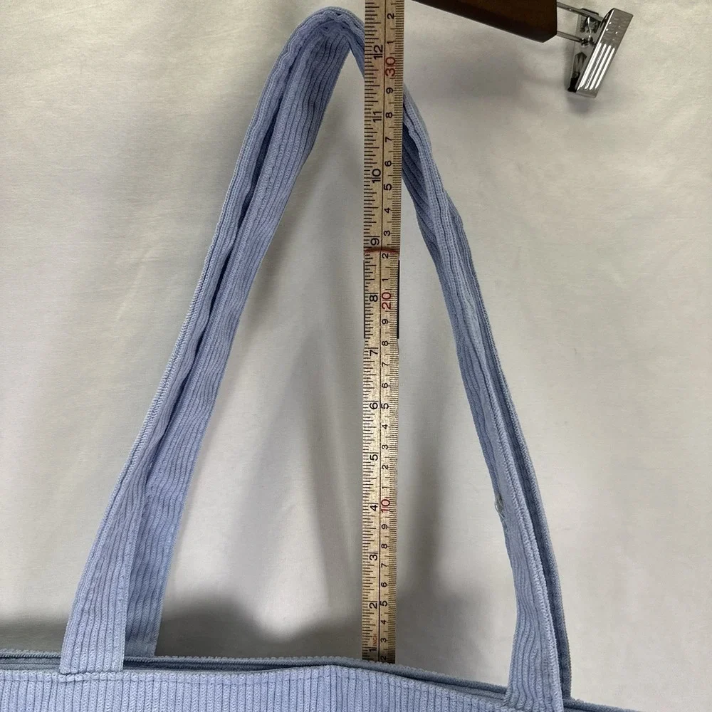 NWOT Baby Blue Fashion Instinct Corduroy Shoulder Bag Embroidered B‎